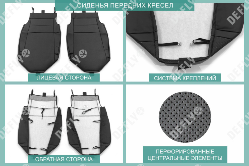 Чехлы на сиденья Honda Fit Shuttle, 2011-2015, экокожа черная