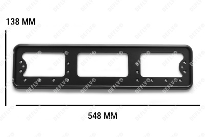 Рамка для номера автомобиля, пластиковая, черная