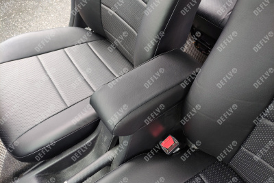 Чехлы на сиденья Honda Fit (GD), 2001-2007, экокожа черная