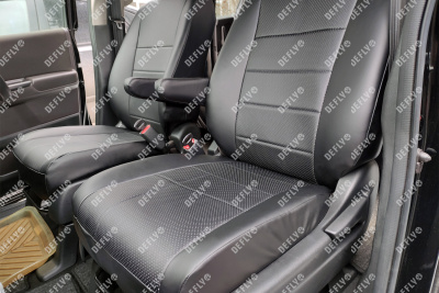 Чехлы на сиденья Honda Freed (GB5-GB8), 2016-2024, 7 мест, экокожа черная