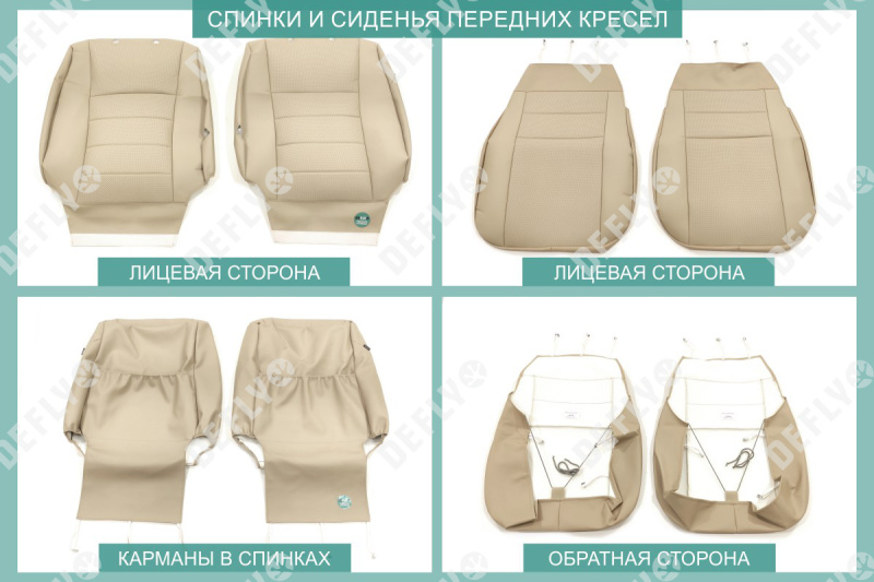 Чехлы на сиденья Lexus RX300 (XU10), 1998-2001, США, экокожа бежевая