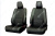 Чехлы на сиденья Toyota Auris, 2012-2015, задний ряд 60/40, экокожа черная/жаккард 