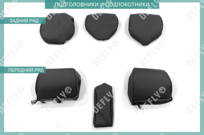 Чехлы на сиденья Volkswagen Polo, 2020-2022, без подлокотника, экокожа черная