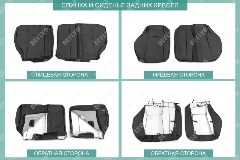 Чехлы на сиденья Лада Нива Тревел, 2020-н.в., экокожа черная