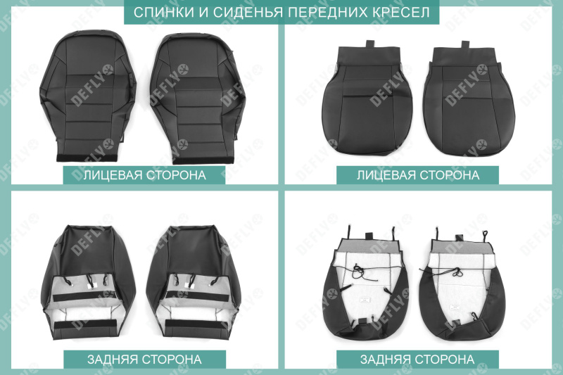 Чехлы на сиденья Ford Focus 3, 2010-2019, Trend Sport, Titanium, экокожа черная