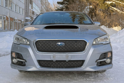 Утеплитель радиатора для Subaru Levorg (VM), 2014-2017, комплектация GT, экокожа черная