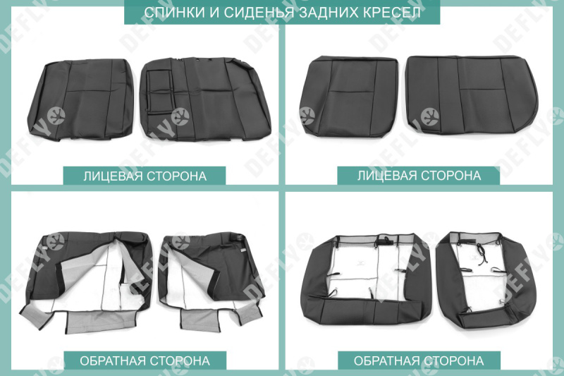 Чехлы на сиденья УАЗ Патриот, 2020-н.в., Comfort, Luxe, Luxe Premium, экокожа черная