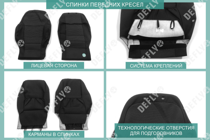 Чехлы на сиденья УАЗ Профи, 2020-н.в., Комфорт, жаккард