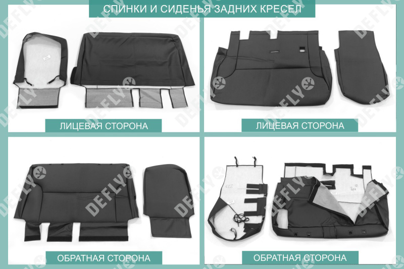 Чехлы на сиденья Honda Stepwgn (RF3, RF4), 2001-2003, 5 мест, экокожа черная