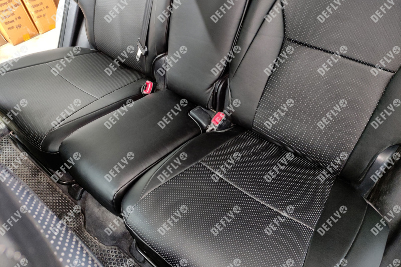 Чехлы на сиденья Toyota Harrier (XU30), 2003-2013, экокожа черная