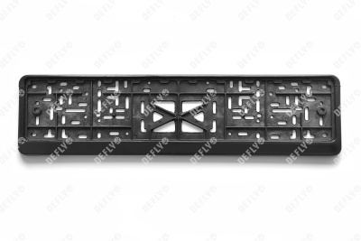 Рамка для номера автомобиля с защелкой, пластиковая, черная 