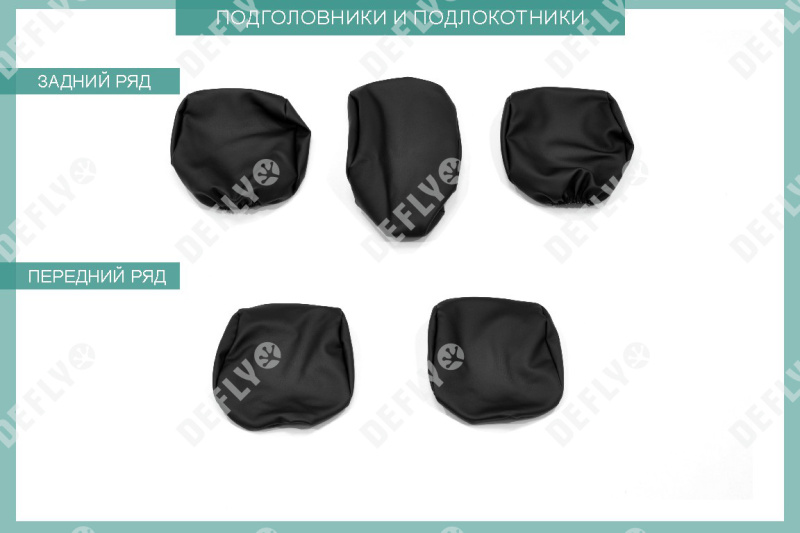 Чехлы на сиденья Renault Duster (HS), 2010-2015, задний ряд 60/40, экокожа черная/жаккард