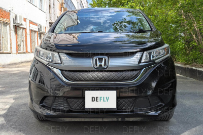 Утеплитель радиатора для Honda Freed (GB5-GB8), 2016-2024, экокожа черная 