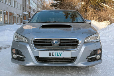 Утеплитель радиатора для Subaru Levorg (VM), 2014-2017, комплектация GT, экокожа черная