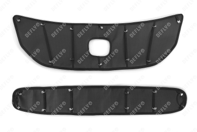 Утеплитель радиатора для Honda Freed (GB3, GB4), 2008-2011, экокожа черная 