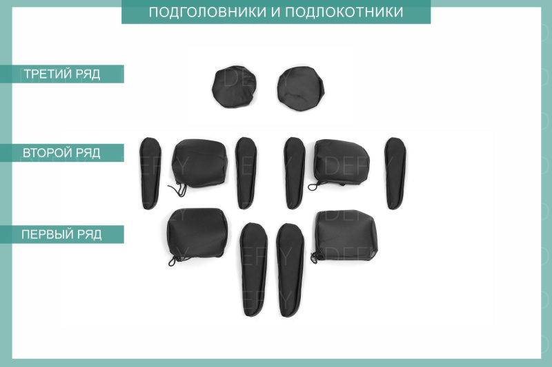 Чехлы на сиденья Honda Freed (GB3, GB4), 2008-2011, 6 мест, капитанские кресла, экокожа черная