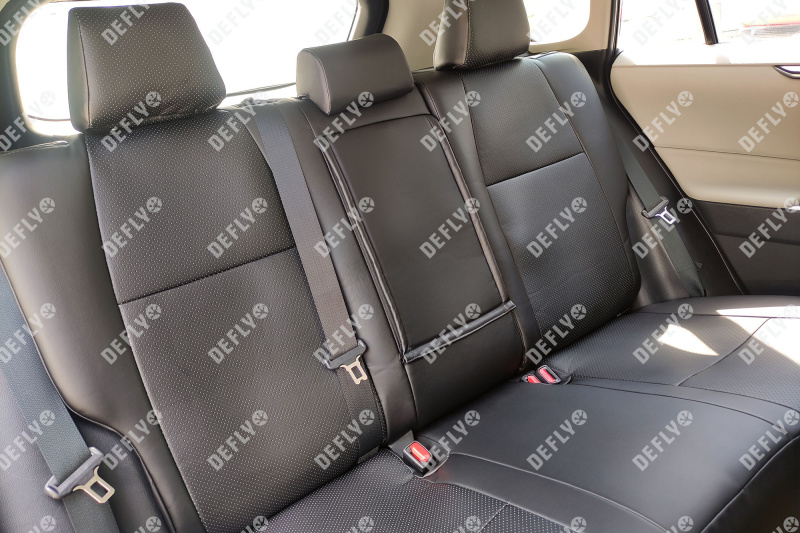 Чехлы на сиденья Toyota RAV4 (XA50), 2018-н.в., экокожа черная