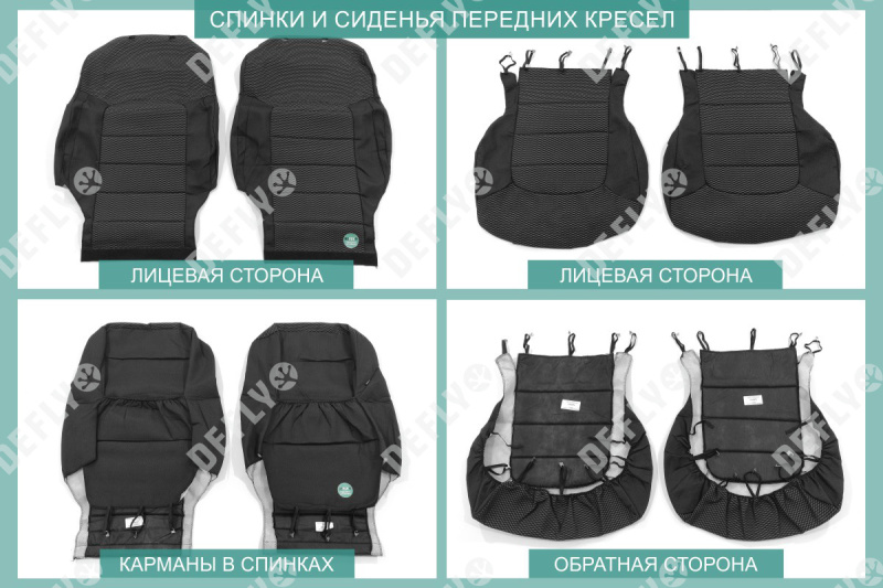 Чехлы на сиденья Toyota Land Cruiser (J200), 2007-2015, задний ряд 40/20/40, 5 мест, жаккард