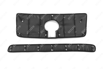 Утеплитель радиатора для Toyota Land Cruiser Prado (J150), 2009-2013, экокожа черная 