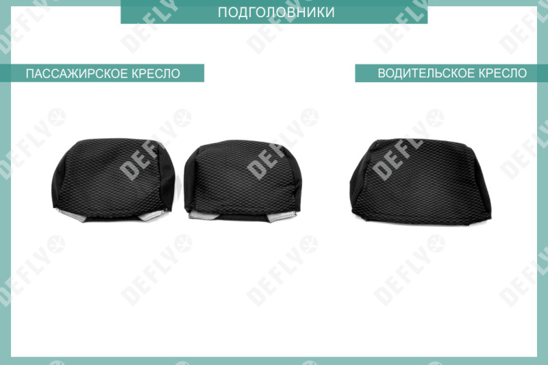 Чехлы на сиденья ГАЗель Бизнес, 2010-2017, дополнительная боковая поддержка, жаккард черный/серый