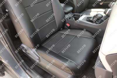 Чехлы на сиденья Toyota RAV4 (XA50), 2018-н.в., экокожа черная