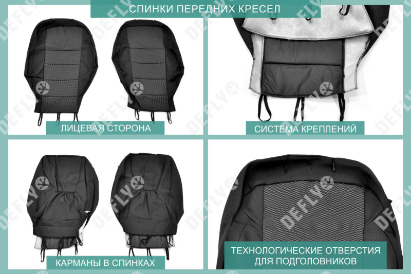 Чехлы на сиденья Ford Focus 3, 2010-2019, Trend Sport, Titanium, жаккард 