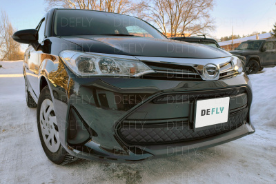 Утеплитель радиатора для Toyota Corolla Fielder (E160), 2017-2025, 2-й рестайлинг, экокожа черная