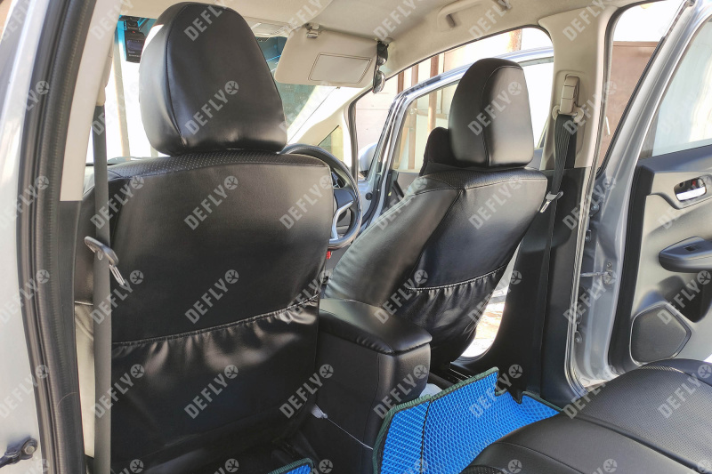 Чехлы на сиденья Honda Shuttle, 2015-2022, экокожа черная