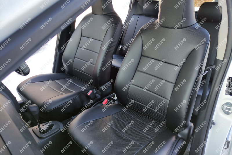Чехлы на сиденья Toyota Vitz (XP130), 2010-2020, задний ряд 60/40, экокожа черная
