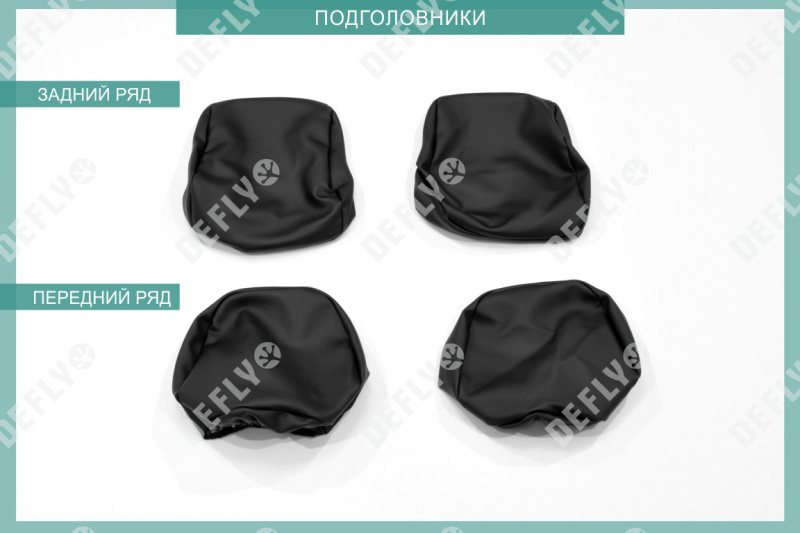 Чехлы на сиденья Ravon R4, 2016-2020, экокожа черная/жаккард