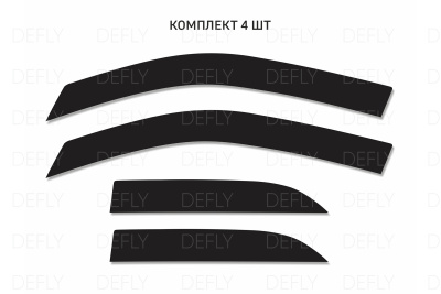 Дефлекторы окон 2D Toyota Harrier, Lexus RX (XU10), 1997-2003, комплект 4 шт.