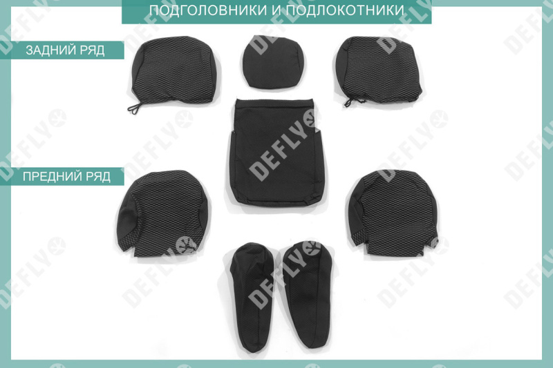 Чехлы на сиденья Lexus GX470, 2002-2009, 5 мест, жаккард 