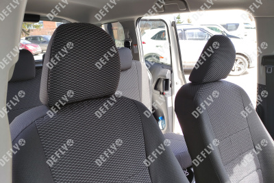 Чехлы на сиденья Toyota Sienta (XP170), 2015-2022, спинка 2 ряда 50/50, без подлокотника, 7 мест, жаккард