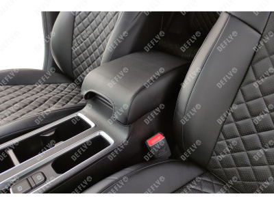 Чехлы на сиденья Haval M6, 2021-н.в., экокожа черная/ромб перфорация
