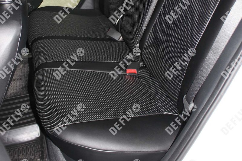 Чехлы на сиденья Kia Rio (FB), 2016-2022, экокожа черная