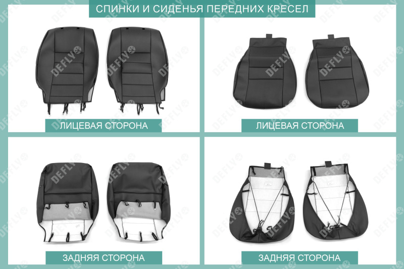 Чехлы на сиденья Mitsubishi Lancer (CY), 2007-2011, седан, комплектация Invite, Invite+, экокожа черная