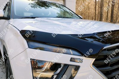 Дефлектор капота NEOFIX Hyundai Creta (SU2), 2020-2022, полноразмерный 