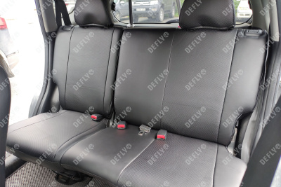 Чехлы на сиденья Honda Fit (GD), 2001-2007, экокожа черная