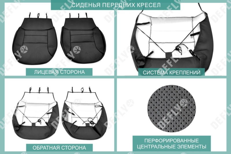 Чехлы на сиденья Opel Astra (H), 2004-2011, седан, хэтчбек, без подлокотника, экокожа черная