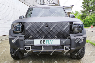 Утеплитель радиатора для Jetour T2, 2024-н.в., экокожа черная