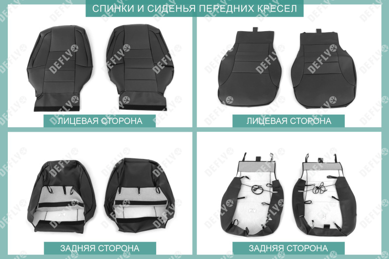 Чехлы на сиденья Honda Fit (GE, GP), 2007-2013, экокожа черная