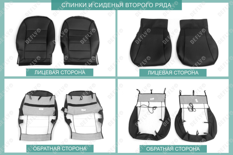 Чехлы на сиденья Honda Freed (GB3, GB4), 2011-2016, рестайлинг, 6 мест, капитанские кресла, экокожа черная