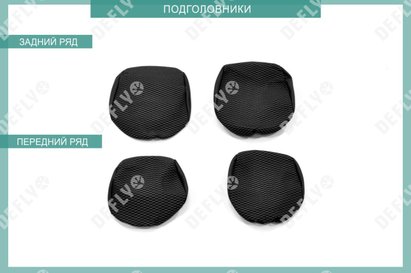 Чехлы на сиденья Renault Logan (L90), 2004-2016, экокожа черная/жаккард