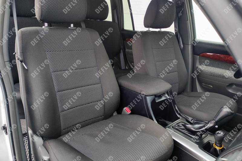 Чехлы на сиденья Toyota Land Cruiser Prado (J120), 2002-2009, левый руль, жаккард 