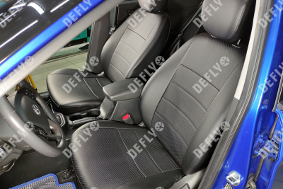Чехлы на сиденья Hyundai Creta (GS), 2015-2021, экокожа черная