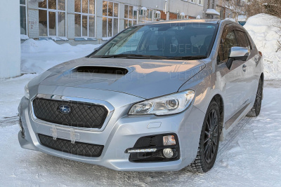 Утеплитель радиатора для Subaru Levorg (VM), 2014-2017, комплектация GT, экокожа черная