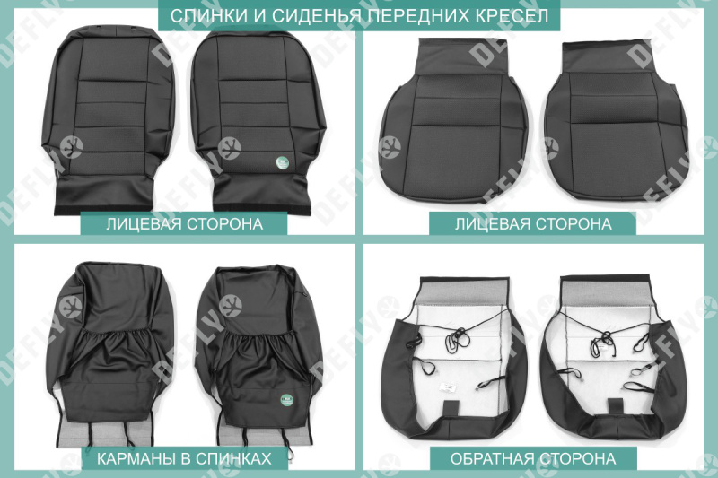 Чехлы на сиденья Nissan X-Trail (Т32), 2013-2022, экокожа черная