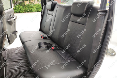 Чехлы на сиденья УАЗ Пикап, 2014-н.в., без заднего подлокотника, экокожа черная