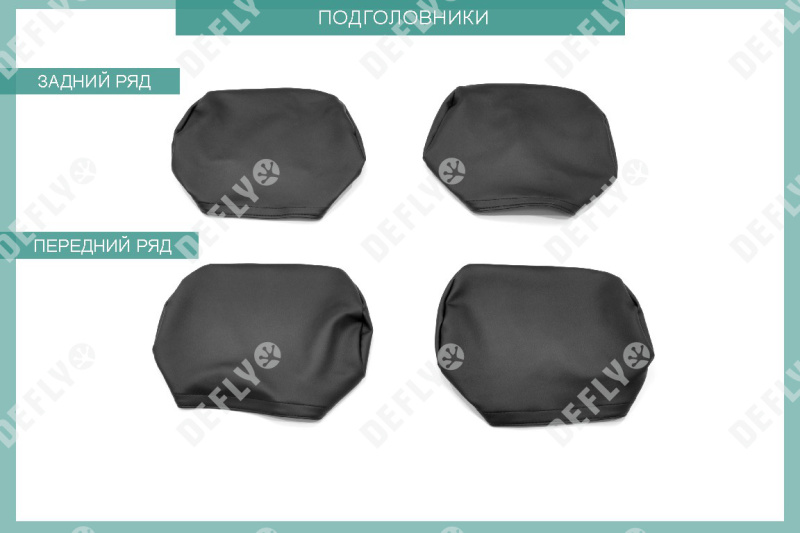 Чехлы на сиденья SsangYong Rexton, 2001-2012, 5-мест, экокожа черная/жаккард