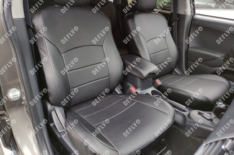 Чехлы на сиденья Mitsubishi Outlander, 2005-2012, экокожа черная